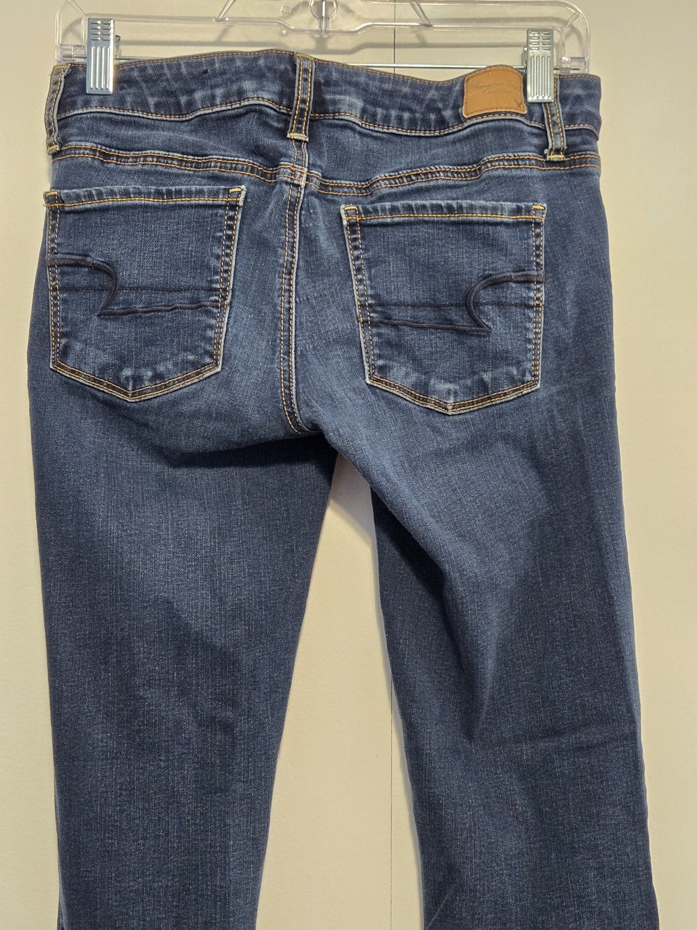 American Eagle Super‎ Stretch Skinny Jeans Dark Wash Women's 6 Long - Picture 6 of 6